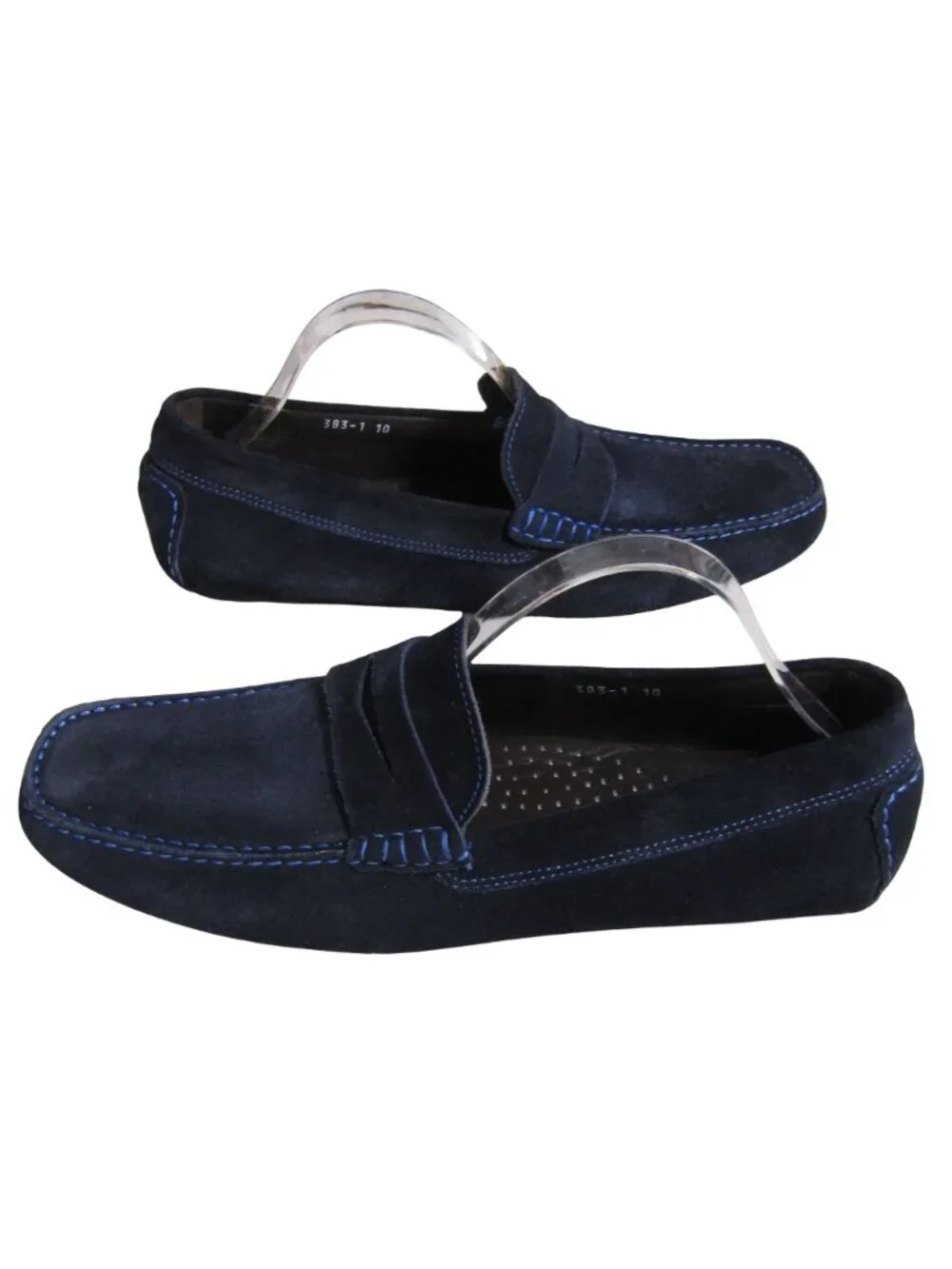 TO BOOT New York Adam Derrick Men Driving Loafers Mocs Shoes Blue Suede Italy 10